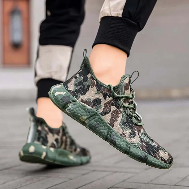Men's Camo Breathable Mesh Athletic Sneakers