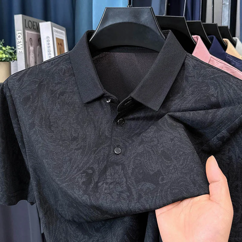 Men's Casual Fashion Printed Polo Shirt