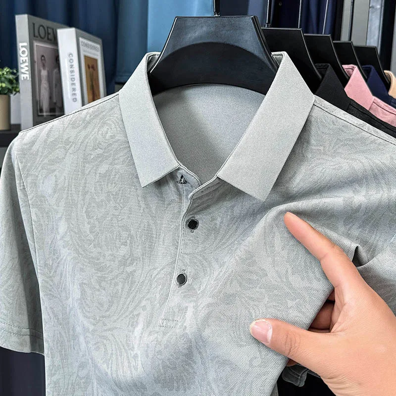 Men's Casual Fashion Printed Polo Shirt