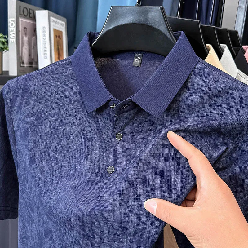 Men's Casual Fashion Printed Polo Shirt
