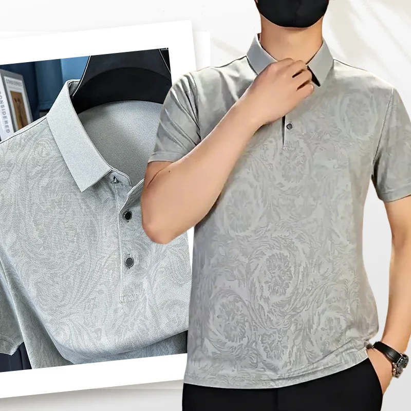 Men's Casual Fashion Printed Polo Shirt