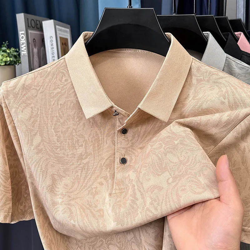 Men's Casual Fashion Printed Polo Shirt