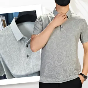 Men's Casual Fashion Printed Polo Shirt