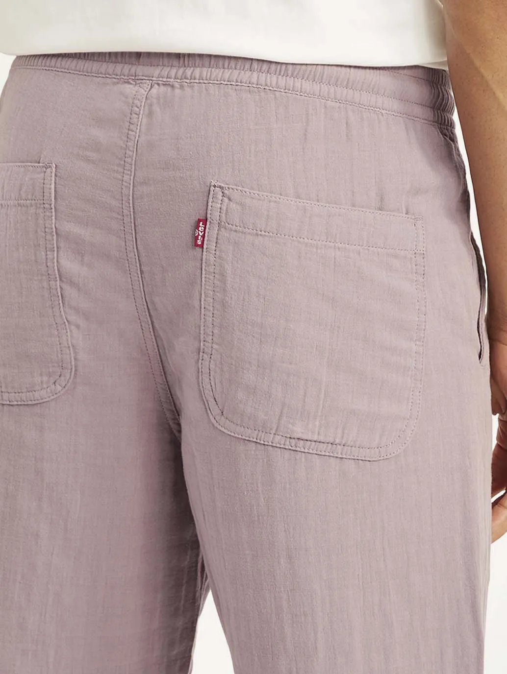 Men's Mauve Loose Straight Fit Chino Trousers