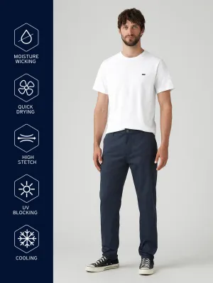 Men's Navy Regular Fit Tech Pant Chinos