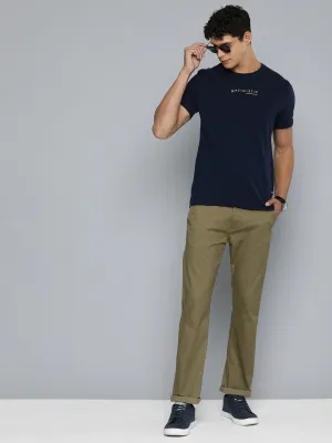 Men's Olive Slim Fit Chino Trousers
