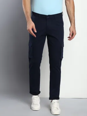 Men's Tapered Fit Cotton Cargo (Navy)