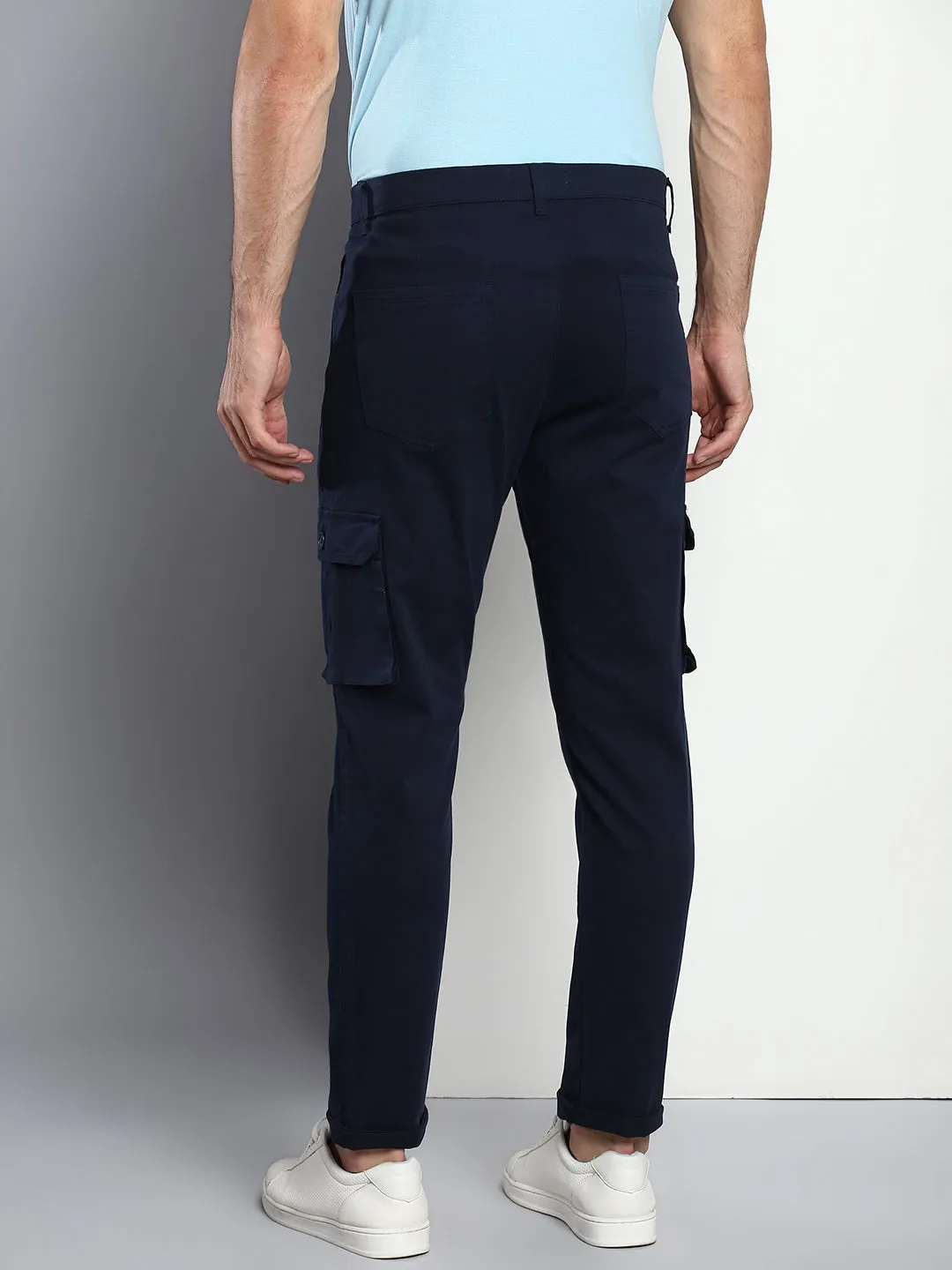 Men's Tapered Fit Cotton Cargo (Navy)