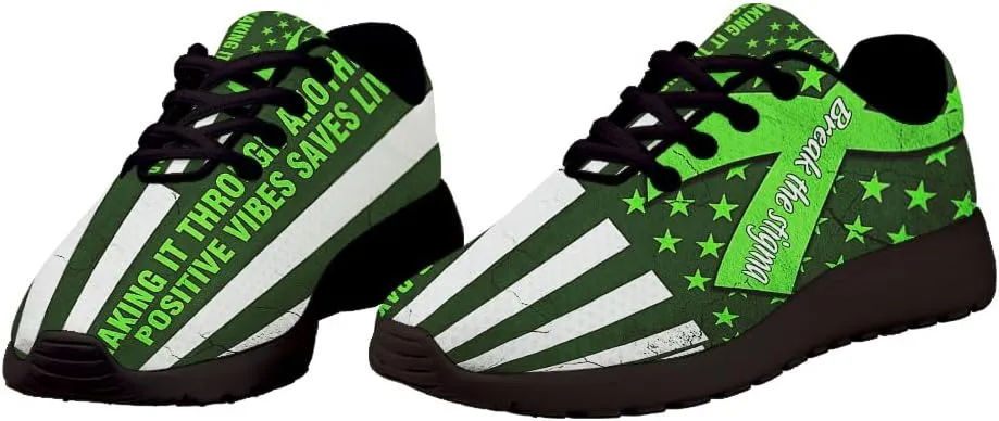 Mental Health Awareness Shoes for Women Men Trail Running Casual Fashion Sneakers Slip-on Tennis Shoes