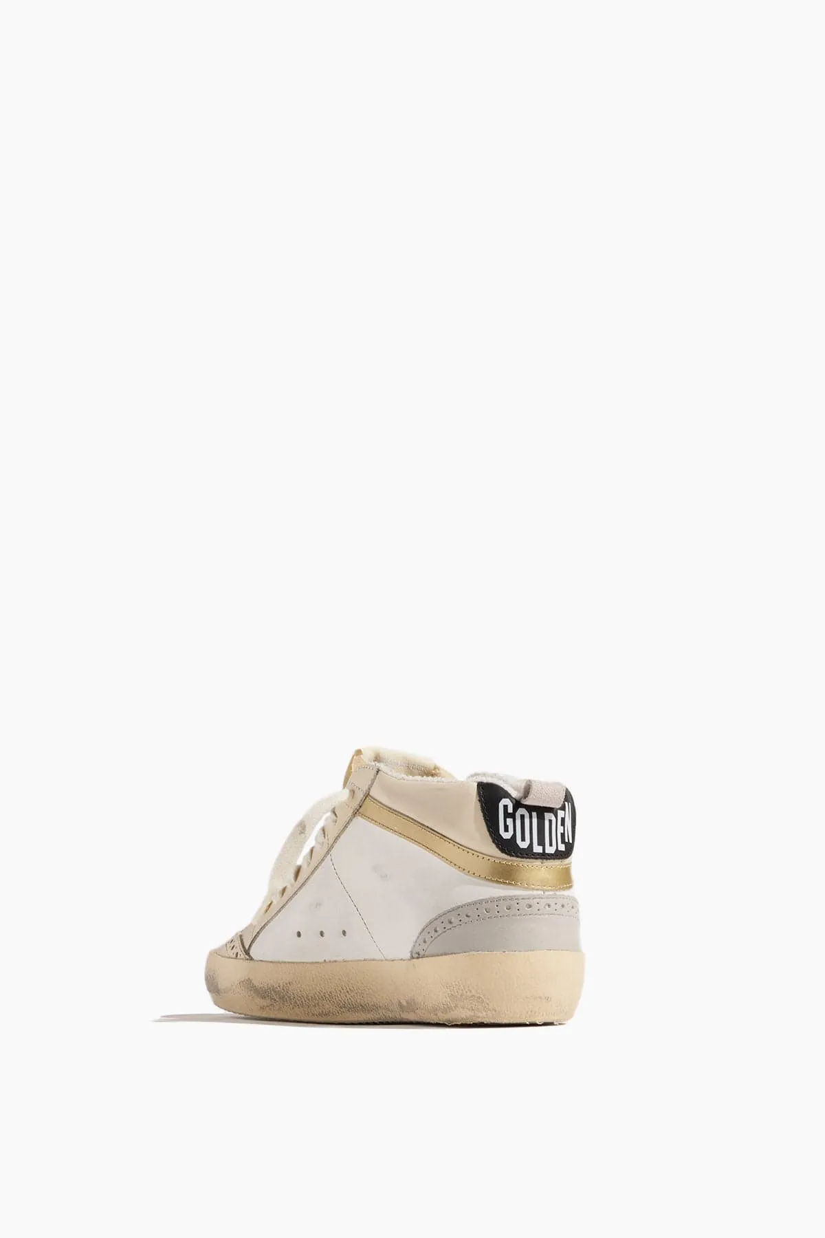 Mid Star Sneaker in White/Ivory/Light Lilac/Light Grey/Gold/Black