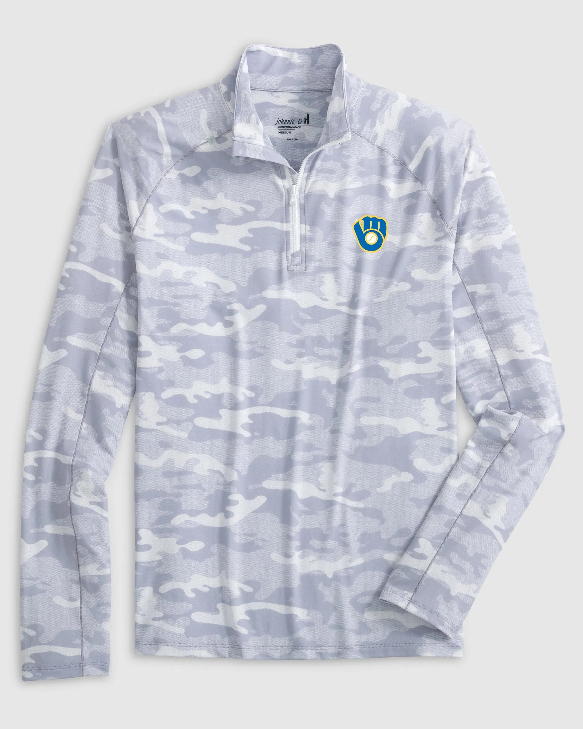 Milwaukee Brewers Patton Performance Camo 1/4 Zip - Cooperstown Logo