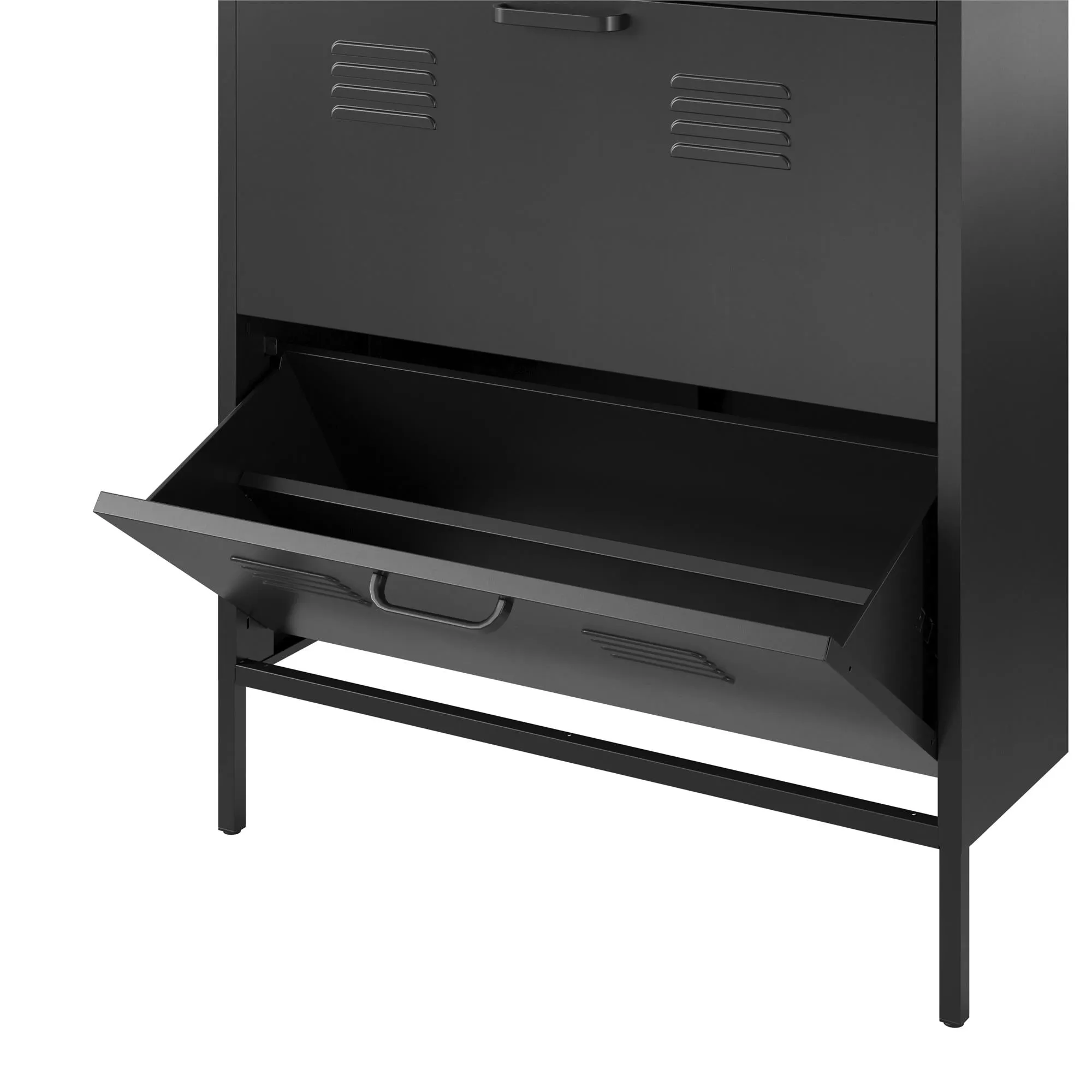 Mission District 3 Door Locker Style Metal Shoe Storage Cabinet