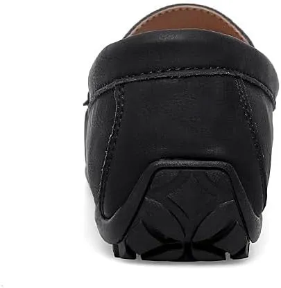 New Men's Loafers Round Toe Vegan Leather Penny Loafers Comfortable Flat Heel Flexible Party Slip On