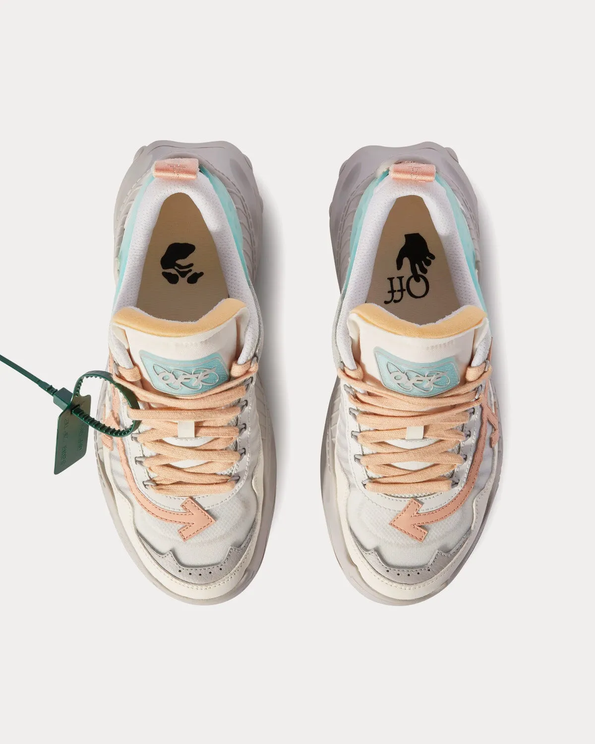 Odsy 1000 White / Grey / Pink Low Top Sneakers