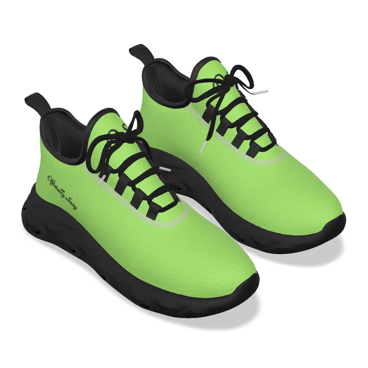 Officially Sexy Neon Green & Black Skyline Women's Light Sports Sneaker