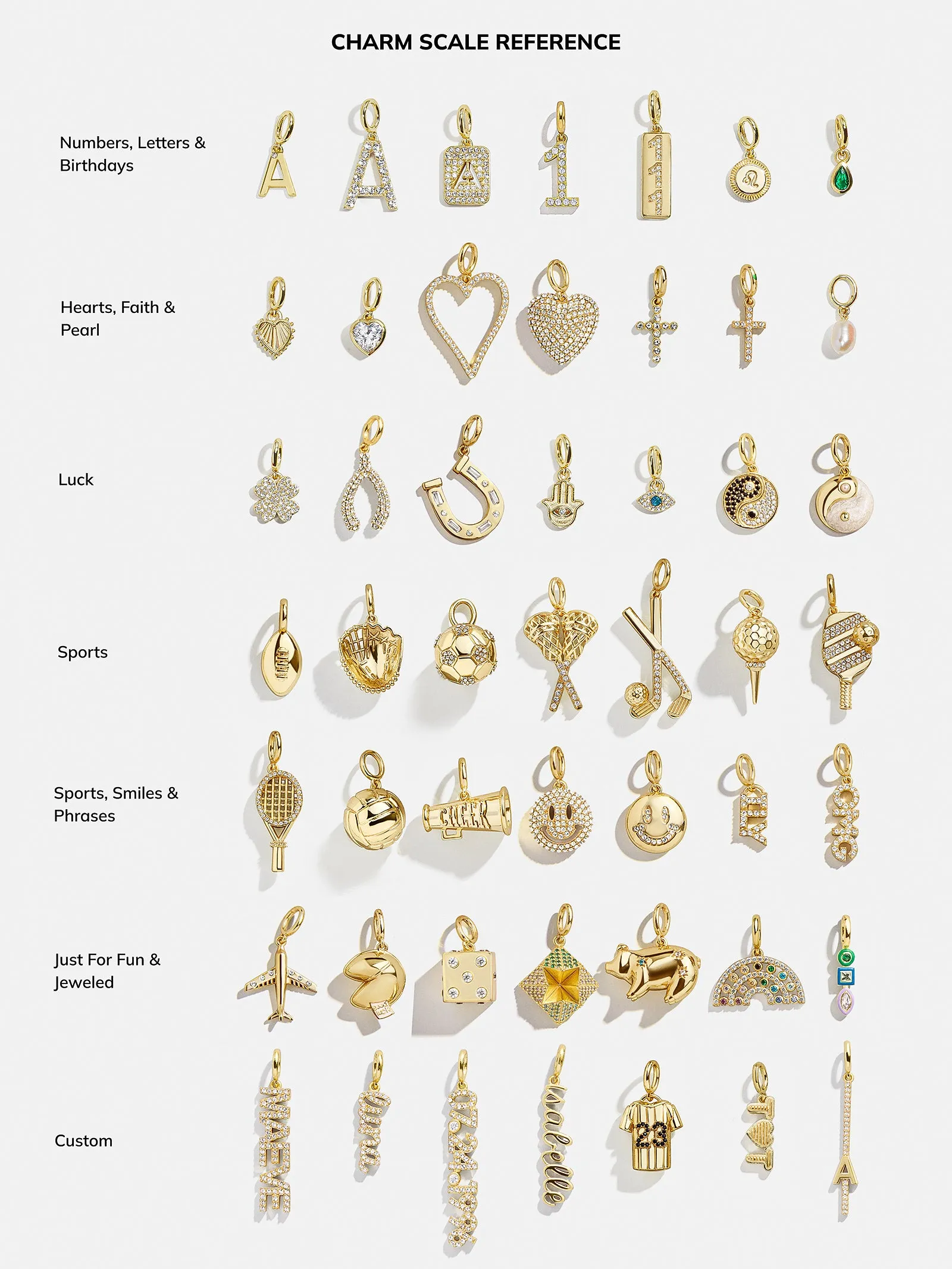 Pavé Initial Cluster Charm - F