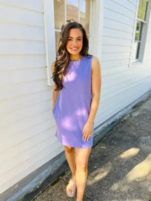 Peter Sleeveless Pocket Dress- Wisteria