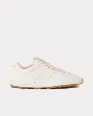 Plume Nappa Leather Ivory Low Top Sneakers