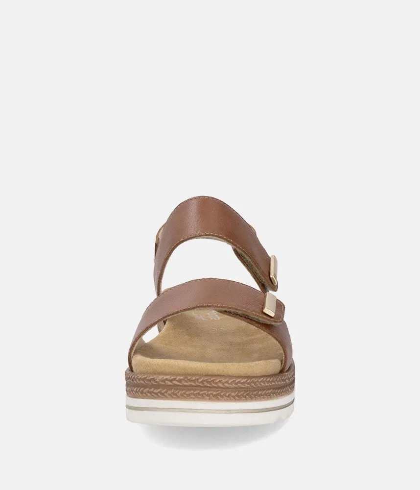 Remonte Versatile Brown Wedge Sandal