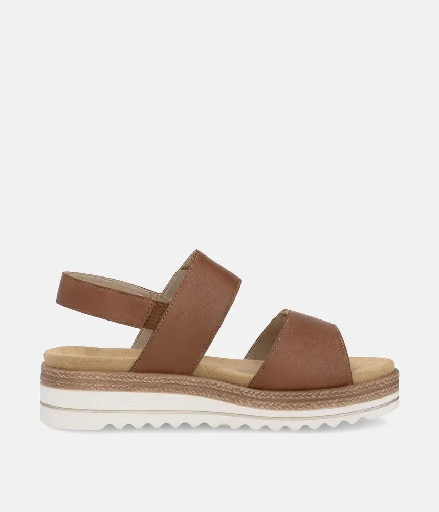 Remonte Versatile Brown Wedge Sandal