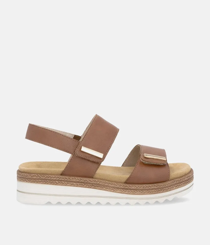 Remonte Versatile Brown Wedge Sandal