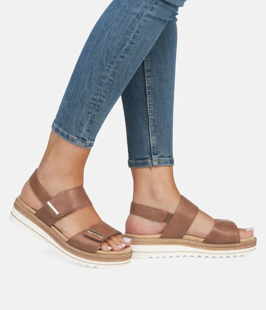 Remonte Versatile Brown Wedge Sandal