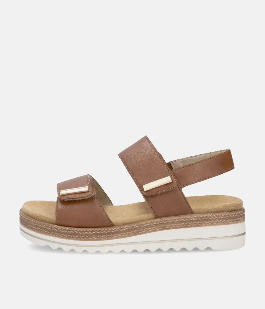 Remonte Versatile Brown Wedge Sandal