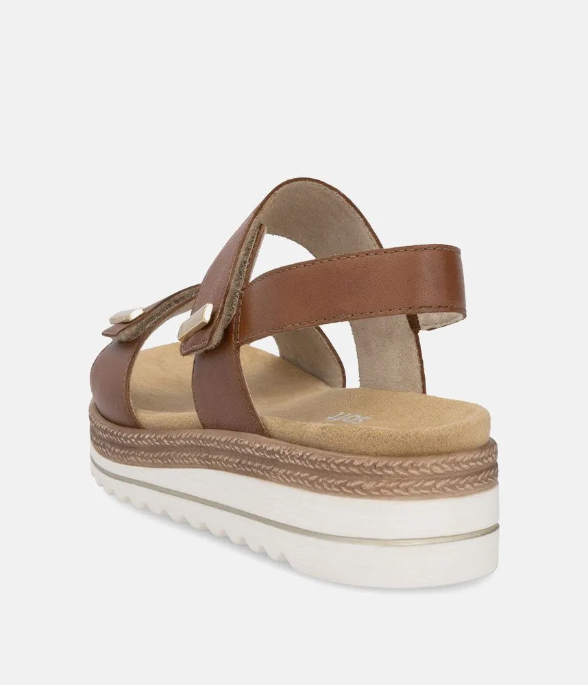 Remonte Versatile Brown Wedge Sandal