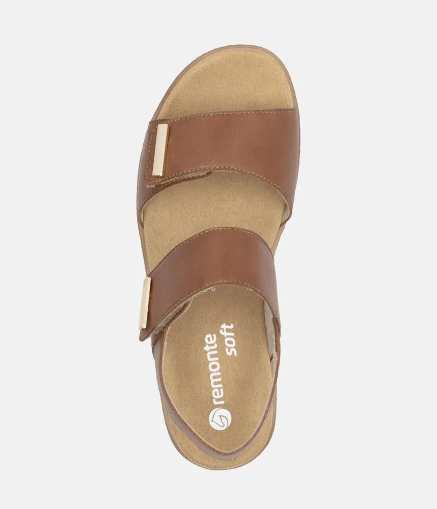 Remonte Versatile Brown Wedge Sandal