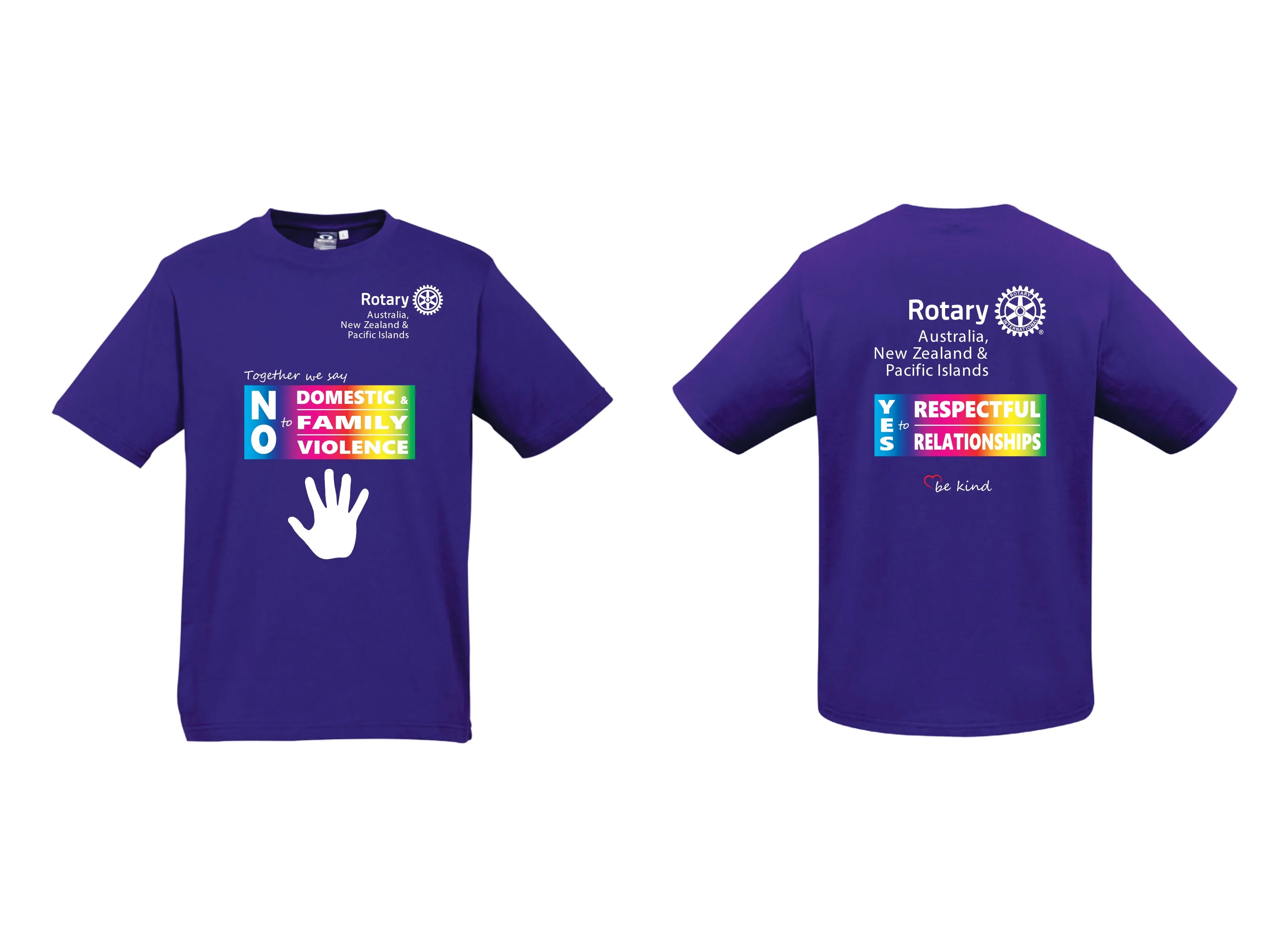 Rotary T10012 Mens Ice Tee RAINBOW AUS NZ PI
