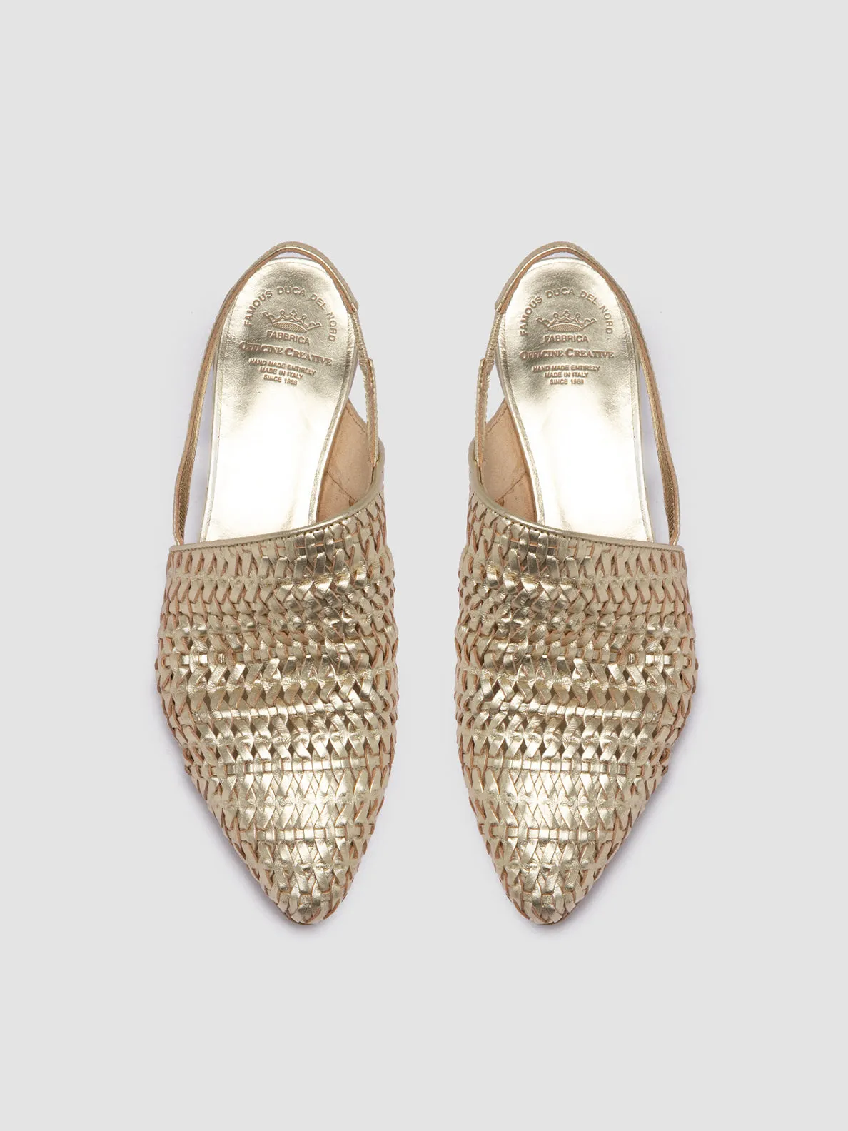SALLY 032 Platino Opaco - Platinum Slingback Sandals