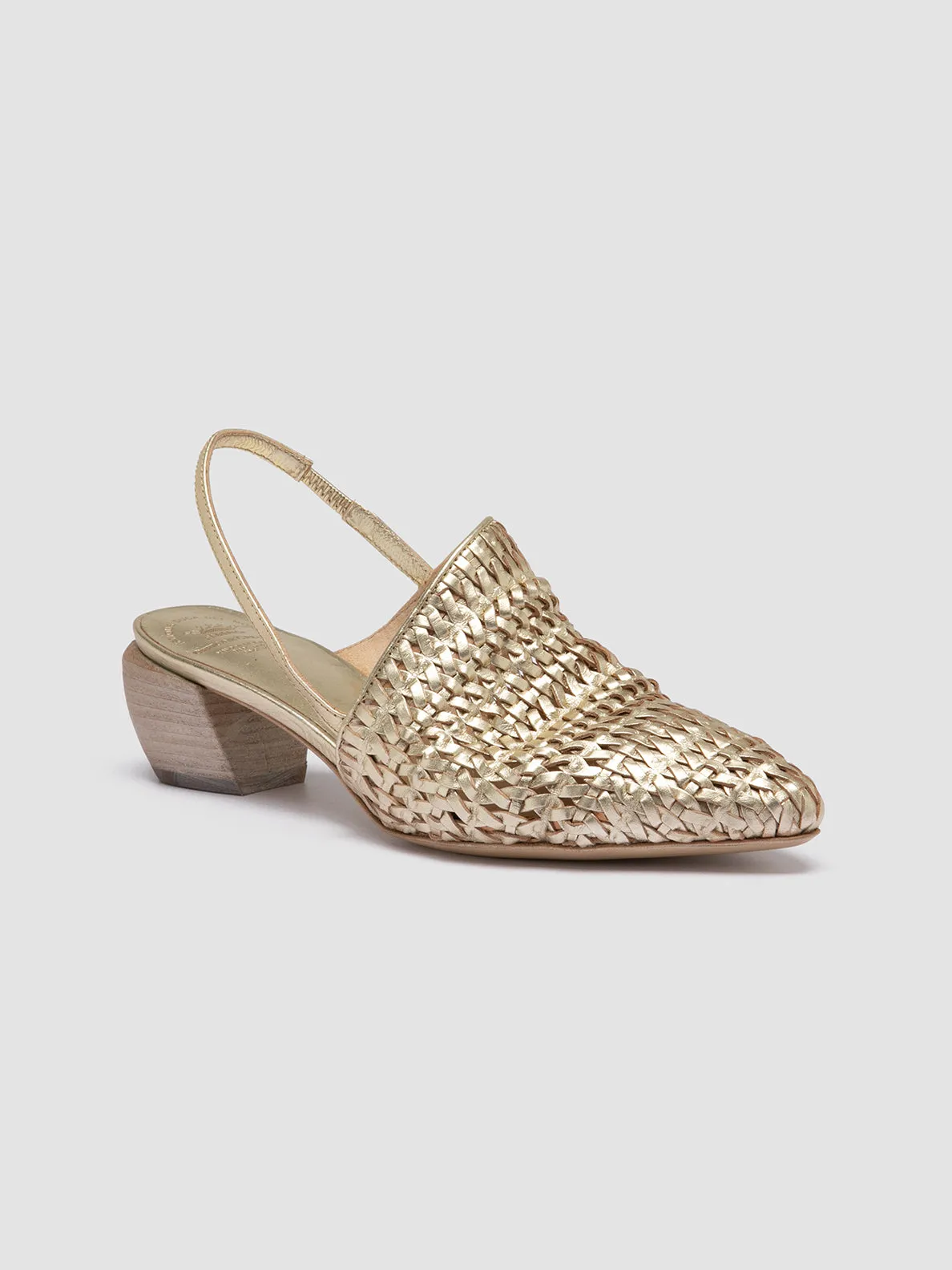 SALLY 032 Platino Opaco - Platinum Slingback Sandals