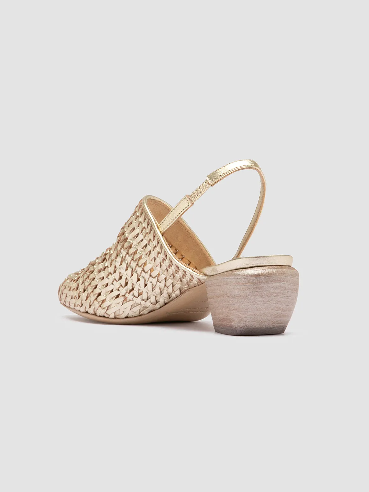 SALLY 032 Platino Opaco - Platinum Slingback Sandals