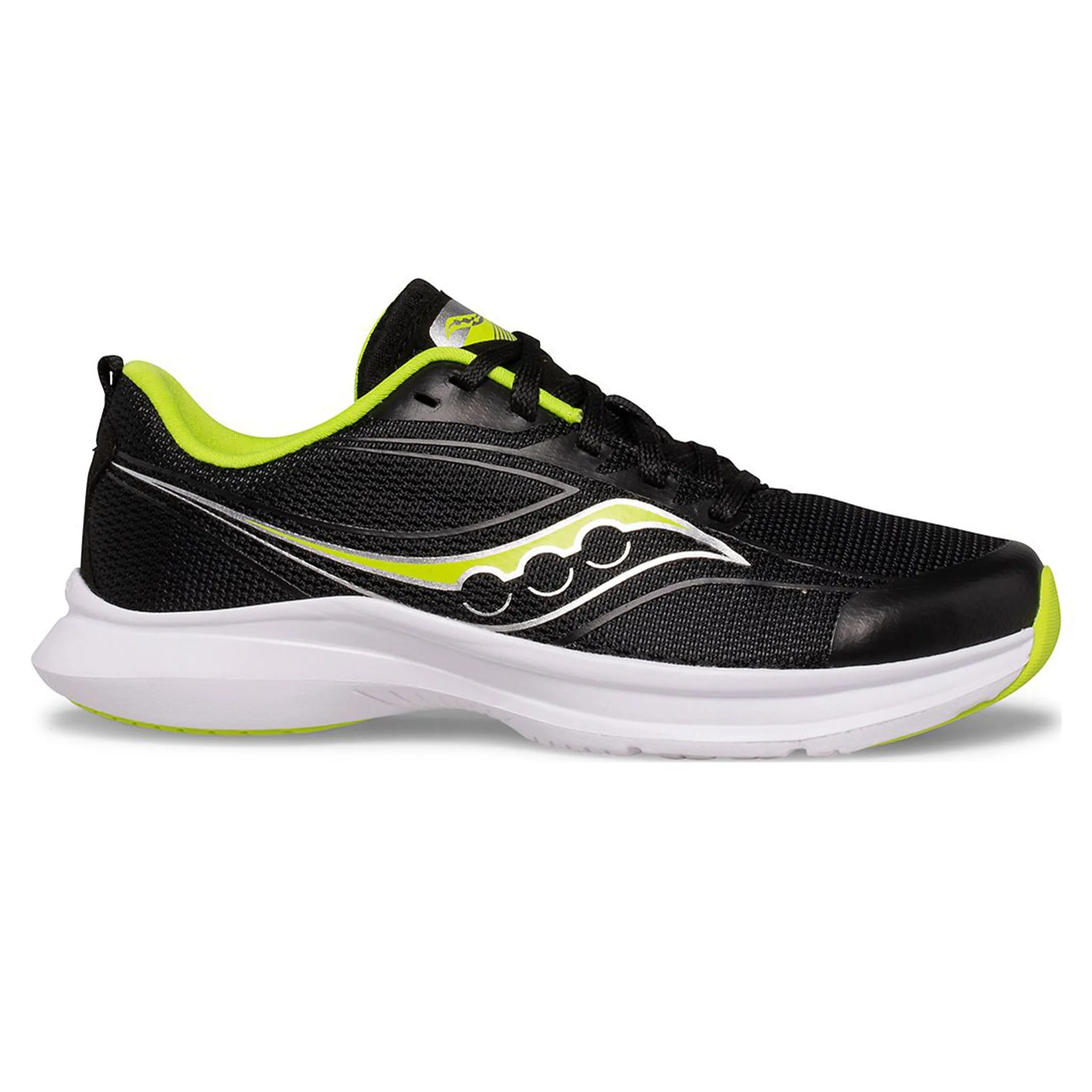 Saucony Kinvara 13 Kids Running Shoe Black Lime