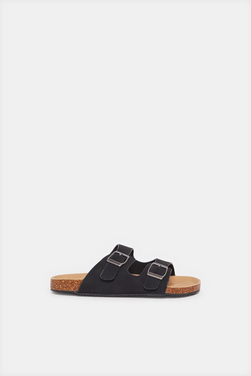 Senior Boys Black Cork Sandals