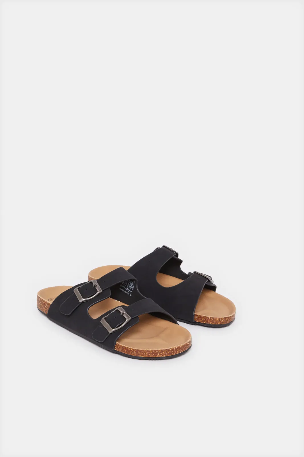 Senior Boys Black Cork Sandals