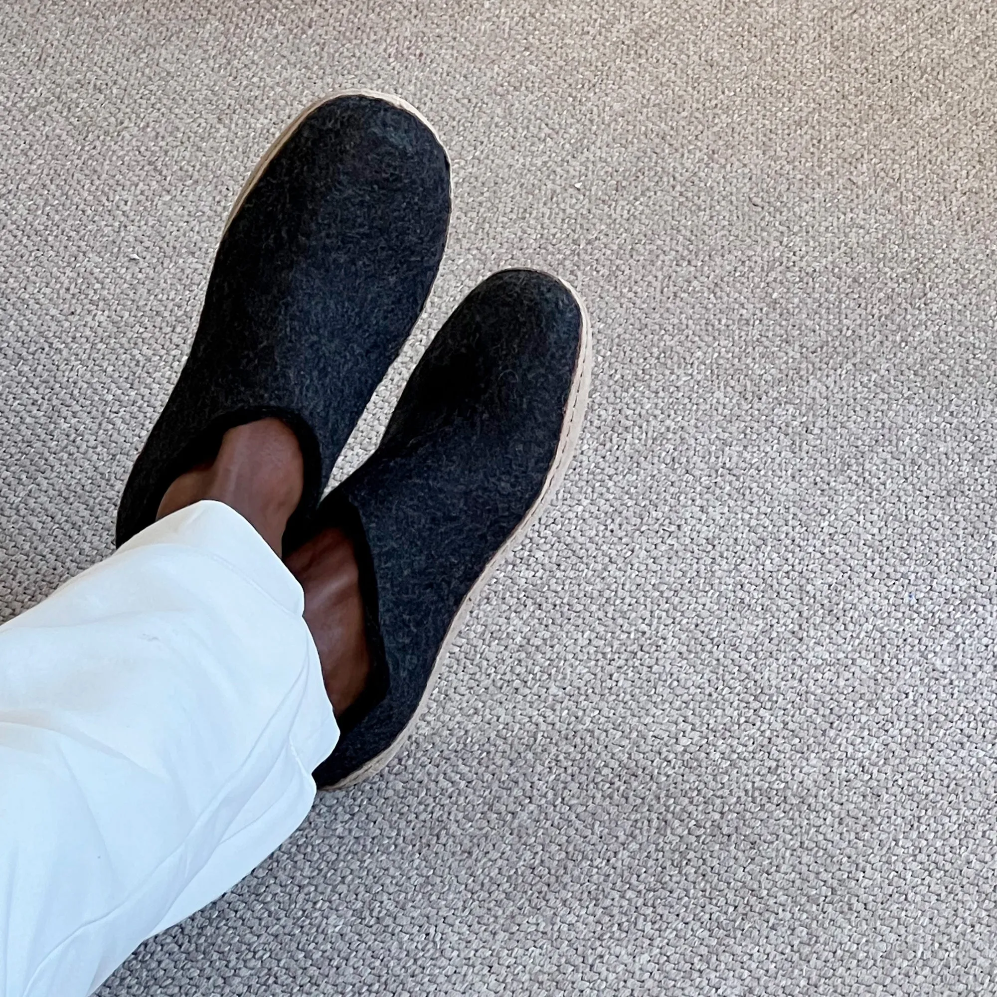 Slip-on with leather sole - Charcoal