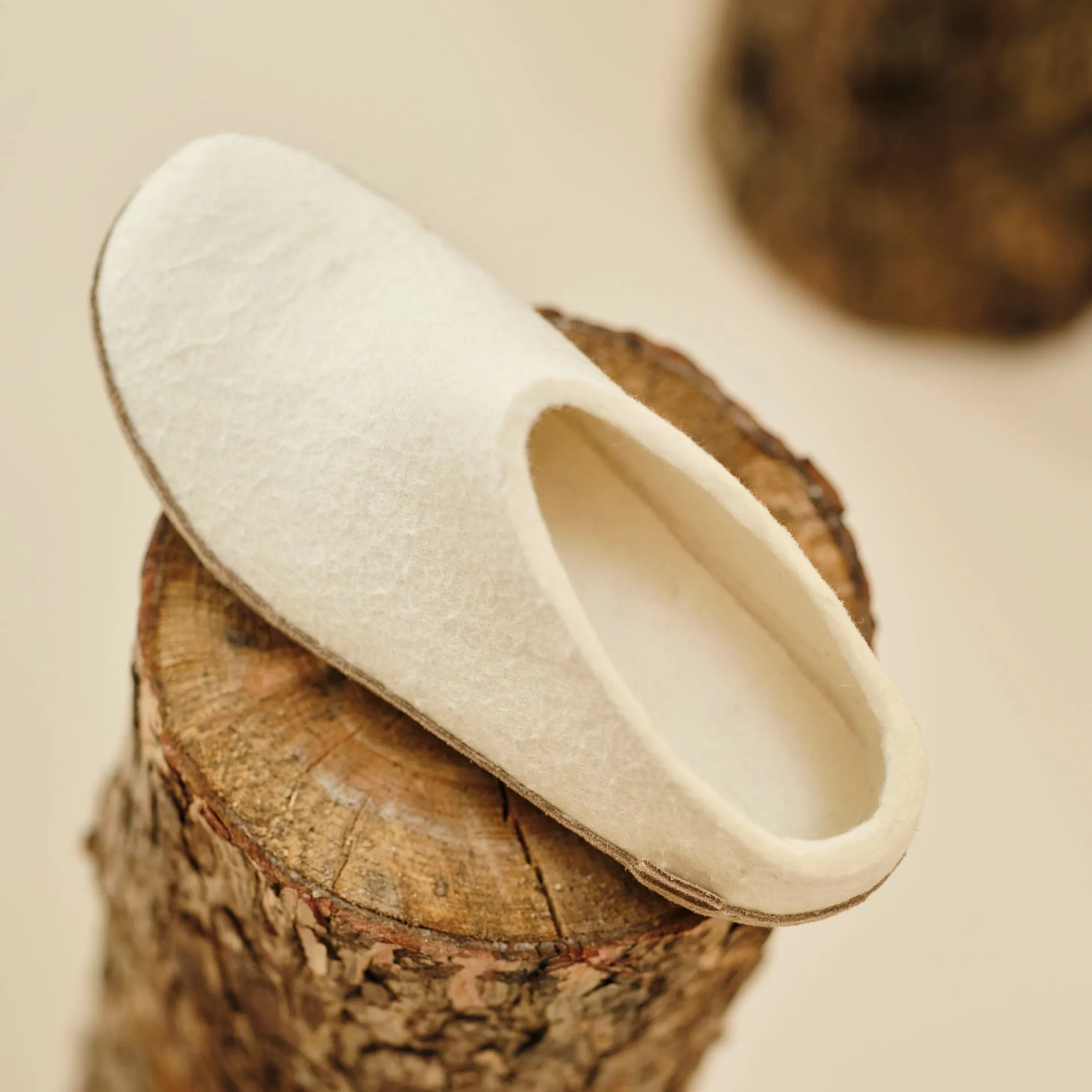 Slip-on with leather sole - Off white