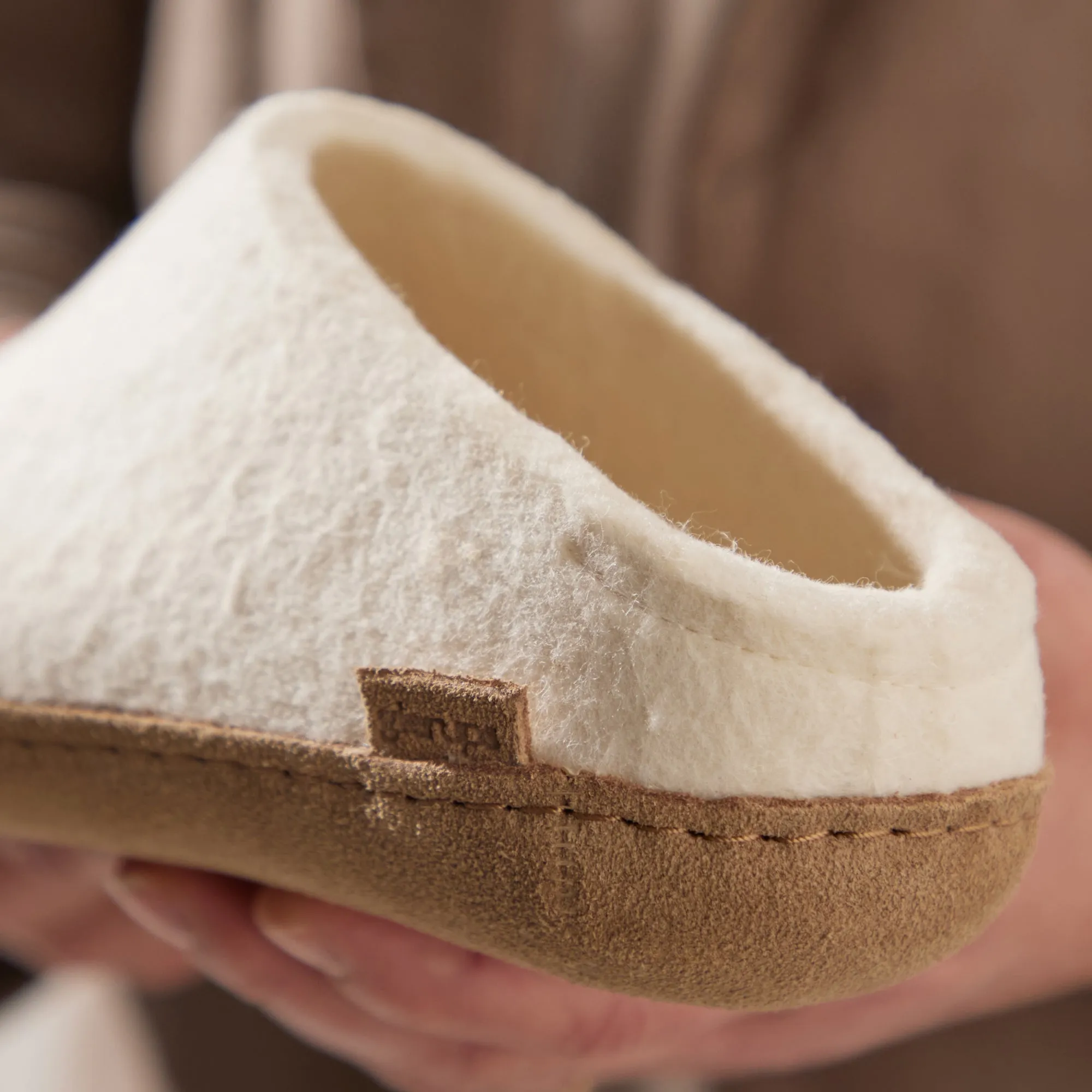 Slip-on with leather sole - Off white
