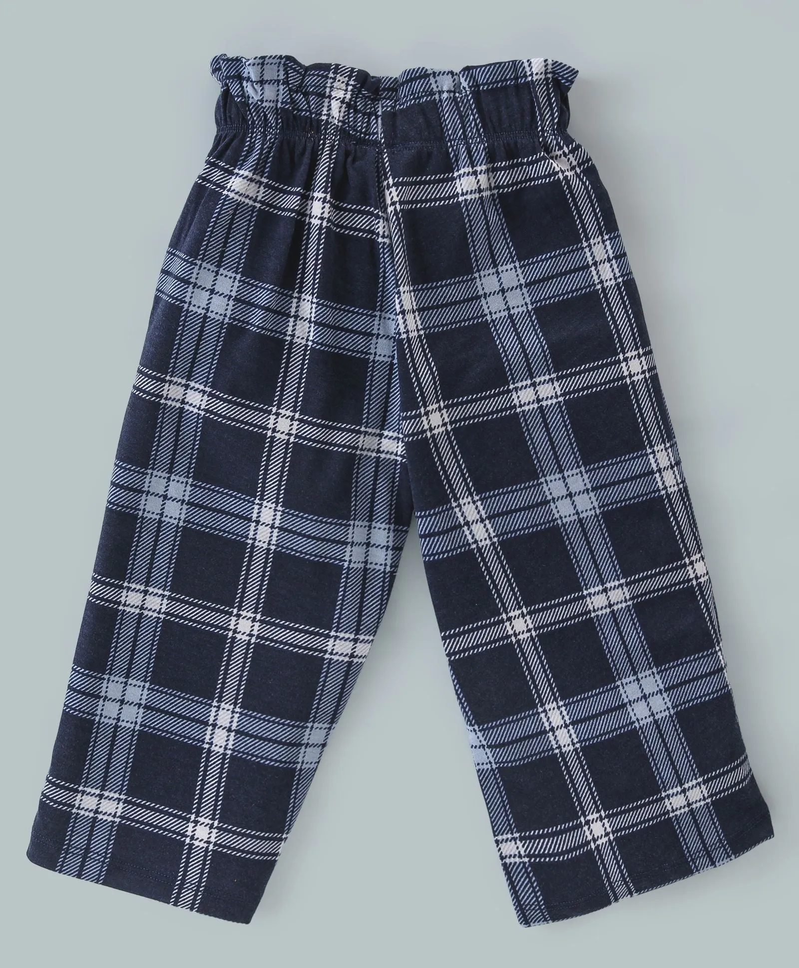 Solid Frilled Top Checkered Palazzo Set