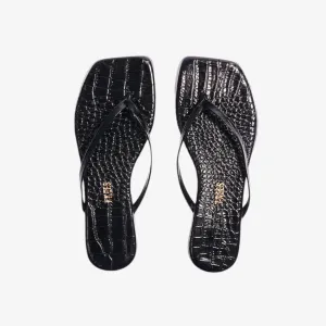 Square Toe Lily Croc Sable