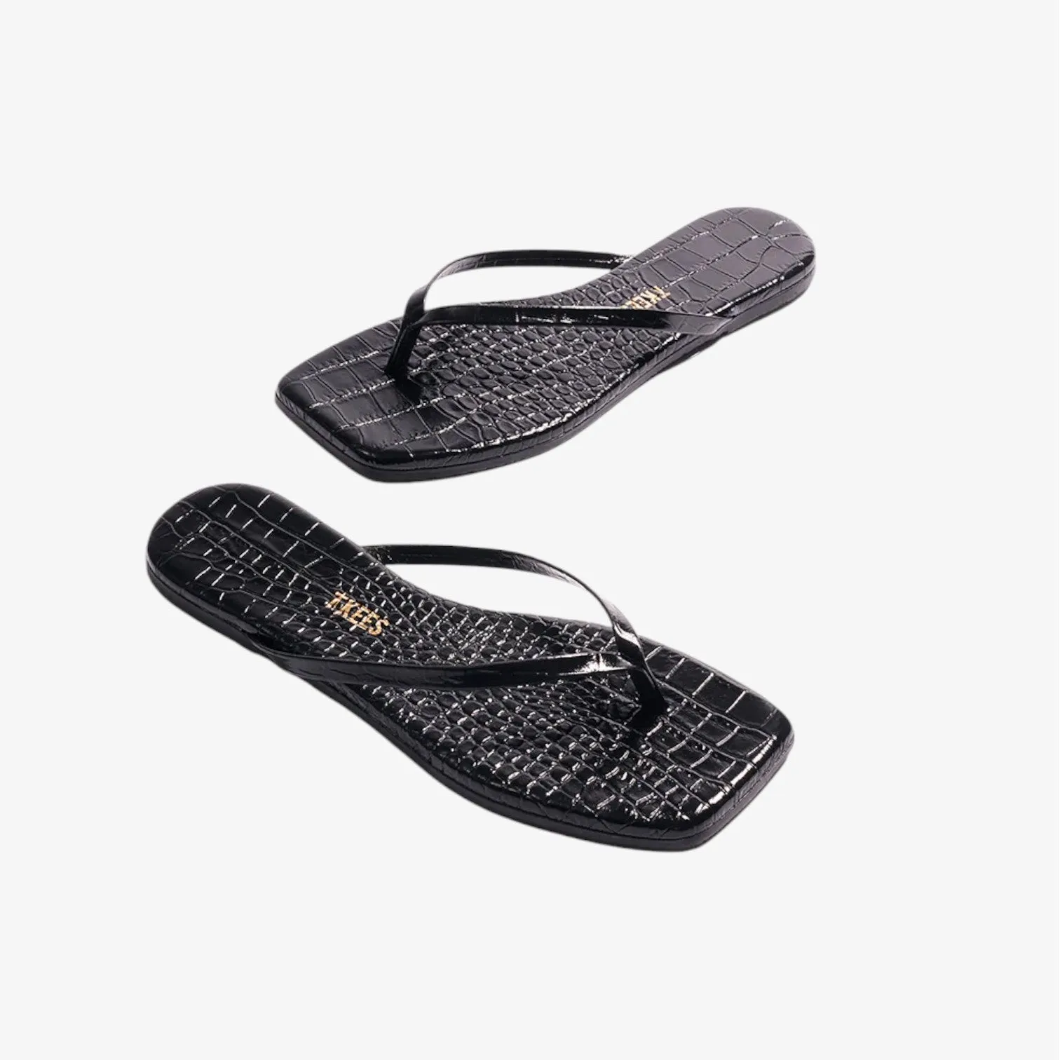 Square Toe Lily Croc Sable
