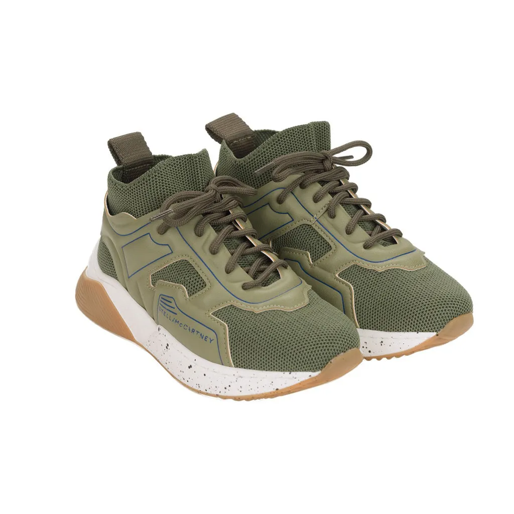 Stella McCartney Kids Neon Mesh Lace-Up Sock Trainers