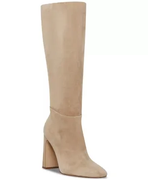 Steve Madden Women's Ally Block-Heel Tall Boots  Color Sand Suede Size 11M