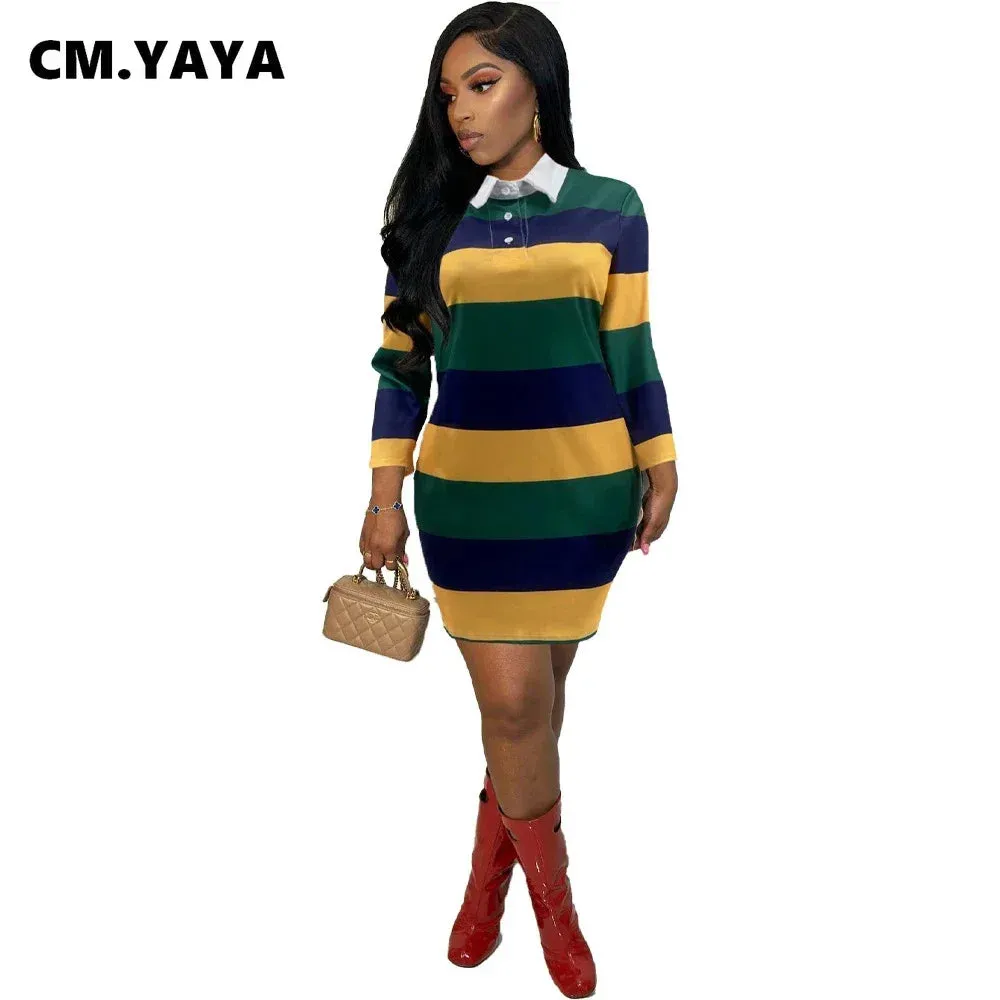 Striped Pencil Sweatshirt Dress