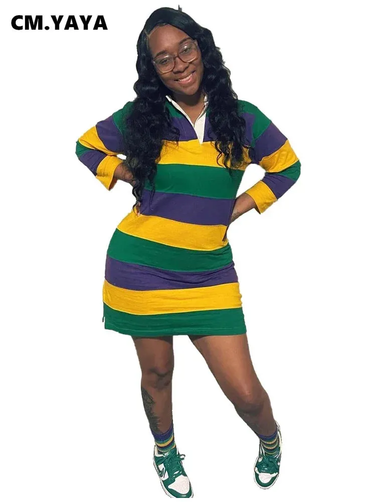 Striped Pencil Sweatshirt Dress