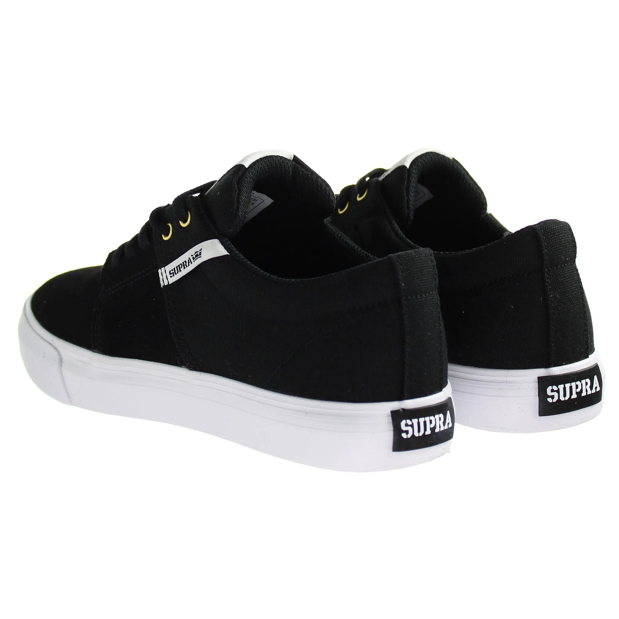 Supra Stacks Vulc II Kids Black Trainers