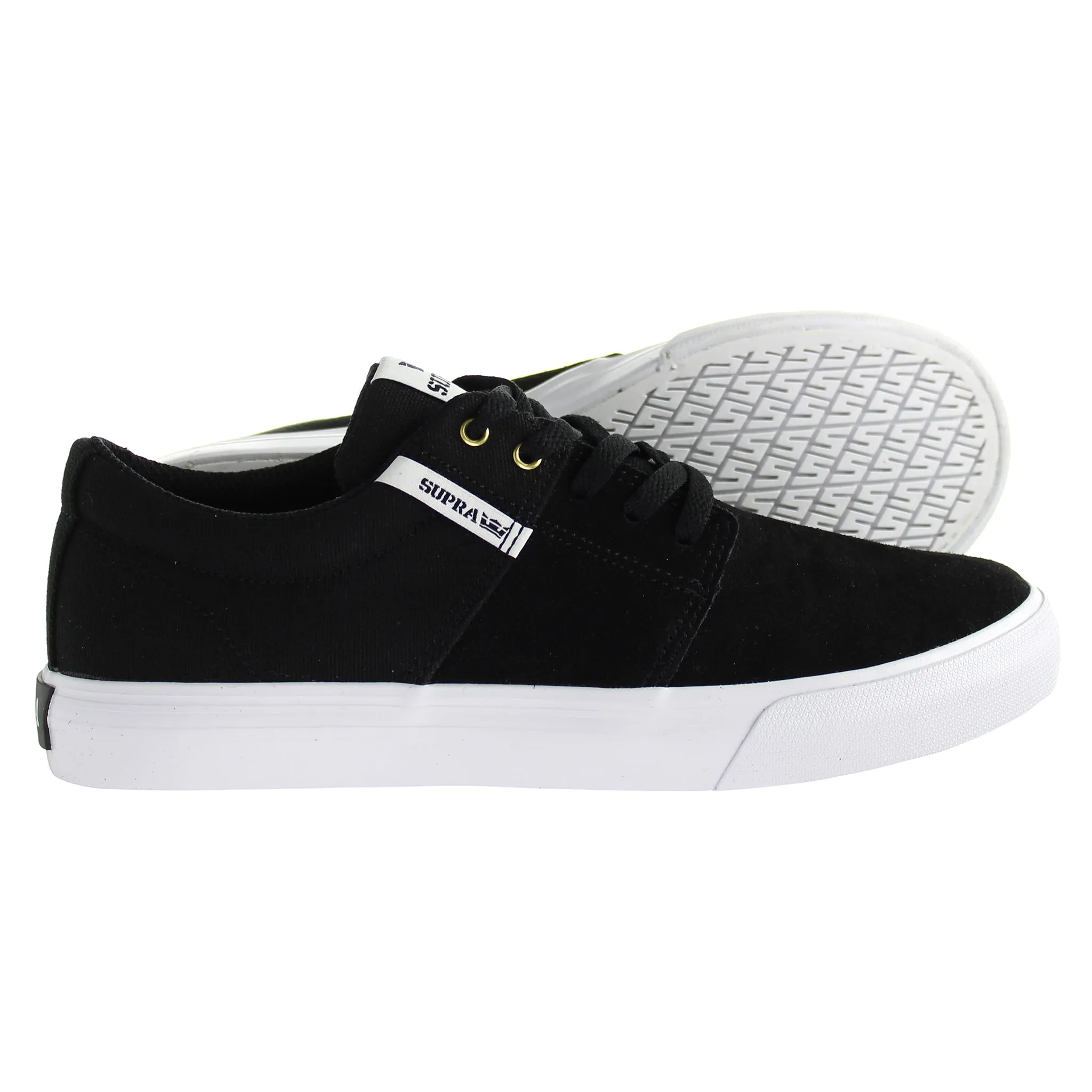 Supra Stacks Vulc II Kids Black Trainers