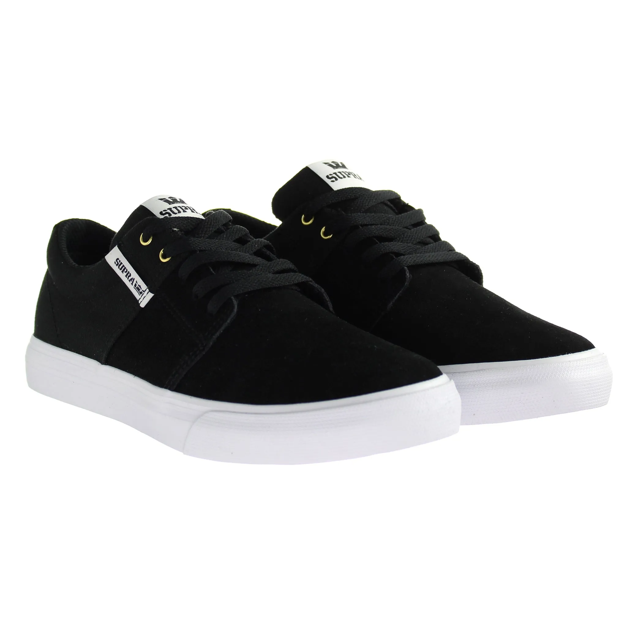 Supra Stacks Vulc II Kids Black Trainers
