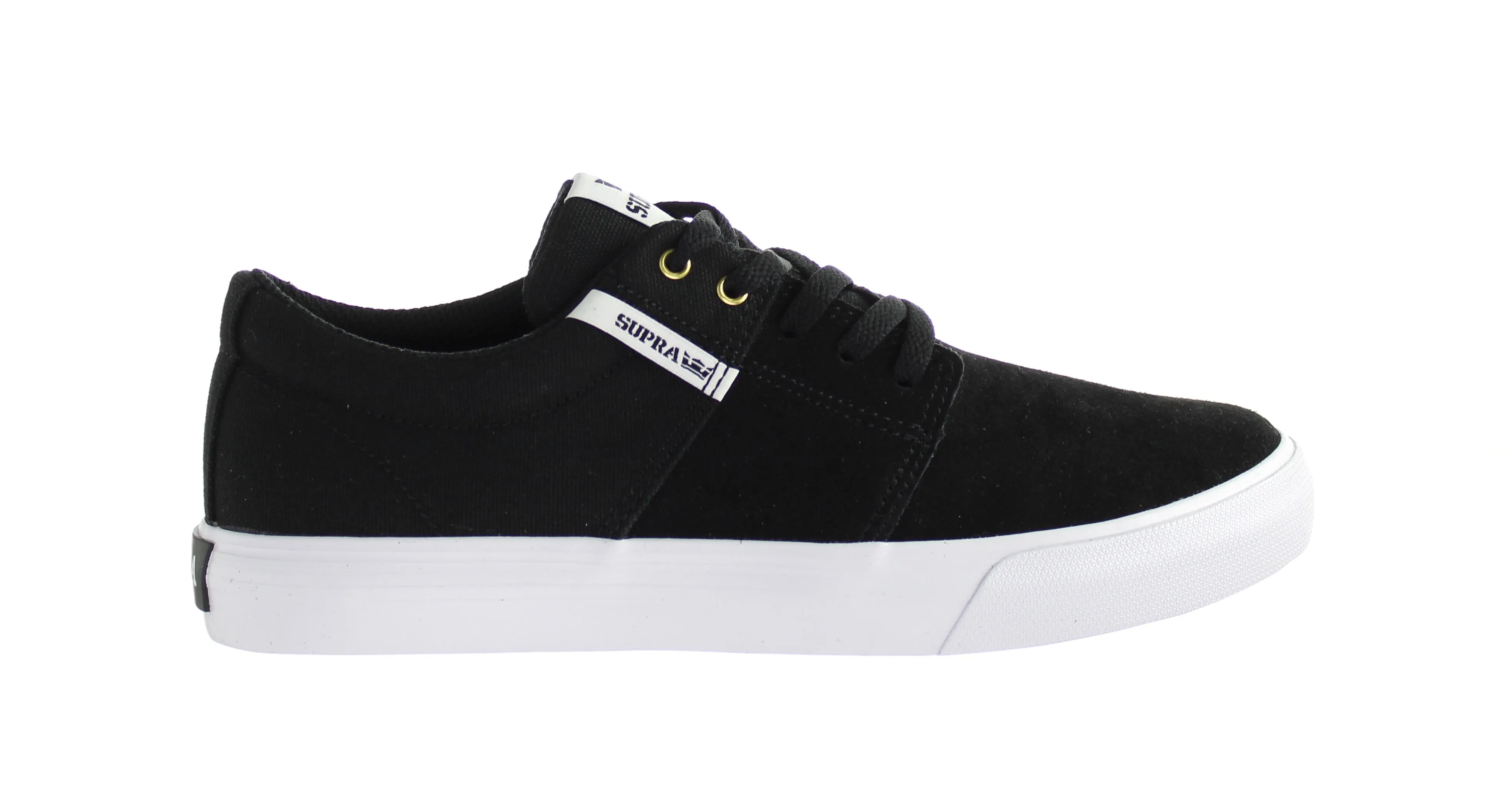 Supra Stacks Vulc II Kids Black Trainers